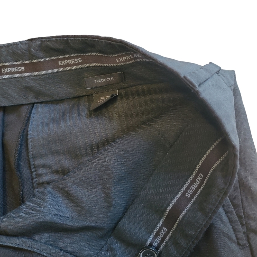 Express Producer men's dress pants black Black size 33 x 34 modern fit - Picture 6 of 6